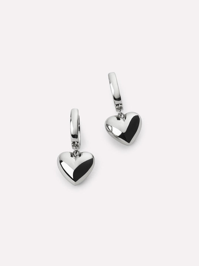 Heart Earrings Diamond Accents Sterling Silver | Kay
